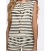 imageMakeMeChic Womens 2 Piece Summer Outfits Striped Sleeveless Button Down Vest and Shorts Matching SetMulticolor