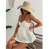 imageMakeMeChic Womens Maternity Summer Tops Lace Spaghetti Strap Sleeveless Pregnancy Peplum Cami TopsApricot