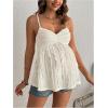 imageMakeMeChic Womens Maternity Summer Tops Lace Spaghetti Strap Sleeveless Pregnancy Peplum Cami TopsApricot
