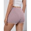 imageMakeMeChic Womens Striped Shorts Crochet Knit Pajama Micro Mini Boxer Lounge Shorts Summer BottomsDusty Purple
