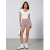 imageMakeMeChic Womens Striped Shorts Crochet Knit Pajama Micro Mini Boxer Lounge Shorts Summer BottomsDusty Purple