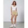 imageMakeMeChic Womens Striped Shorts Crochet Knit Pajama Micro Mini Boxer Lounge Shorts Summer BottomsYellow