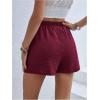 imageMakeMeChic Womens Wrap Skirt Skorts Bow Shorts Wide Leg High Waisted Summer ShortsBurgundy