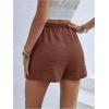 imageMakeMeChic Womens Wrap Skirt Skorts Bow Shorts Wide Leg High Waisted Summer ShortsChocolate Brown