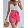 imageMakeMeChic Womens Wrap Skirt Skorts Bow Shorts Wide Leg High Waisted Summer ShortsHot Pink