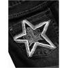 imageMakeMeChic Womens Y2K Summer Star Print Drop Low Rise Denim Shorts JeansBlack