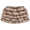 imageMakeMeChic Womens Ruffle Shorts Crochet Tiered Layered Summer Beach Micro ShortsMulti Brown