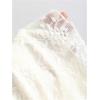 imageMakeMeChic Womens Floral Lace Bell Sleeve Bow Blouse Top Square Neck Crop TopsApricot