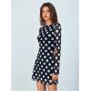 imageMakeMeChic Womens Cheetah Print Mini Dress Y2k Bell Sleeve Leopard Print Dress Going Out OutfitsPolka Dots Black