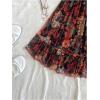 imageMakeMeChic Womens Paisley Print Ruched Halter Mini Dress Ruffle Tiered A Line Boho DressesBlack