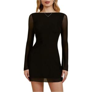 imageMakeMeChic Womens Cheetah Print Mini Dress Y2k Bell Sleeve Leopard Print Dress Going Out OutfitsBlack