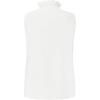 imageMakeMeChic Womens V Neck Blouse Frill Trim Sleeveless Summer Dressy Shirt TopsWhite