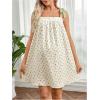 imageMakeMeChic Womens Maternity Dress Floral Tie Shoulder Sleeveless Pregnancy DressesApricot