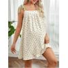 imageMakeMeChic Womens Maternity Dress Floral Tie Shoulder Sleeveless Pregnancy DressesApricot