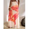 imageMakeMeChic Maxi Long Skirt for Women Mesh Y2k Summer Floral Flowy SkirtApricot