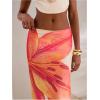 imageMakeMeChic Maxi Long Skirt for Women Mesh Y2k Summer Floral Flowy SkirtApricot