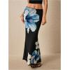 imageMakeMeChic Maxi Long Skirt for Women Mesh Y2k Summer Floral Flowy SkirtBlack and Blue
