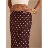 imageMakeMeChic Maxi Long Skirt for Women Mesh Y2k Summer Floral Flowy SkirtBrown