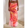 imageMakeMeChic Maxi Long Skirt for Women Mesh Y2k Summer Floral Flowy SkirtPink