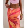 imageMakeMeChic Maxi Long Skirt for Women Mesh Y2k Summer Floral Flowy SkirtPink