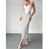 imageMakeMeChic Maxi Long Skirt for Women Mesh Y2k Summer Floral Flowy SkirtPolka Dots Midi