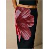 imageMakeMeChic Maxi Long Skirt for Women Mesh Y2k Summer Floral Flowy SkirtRed