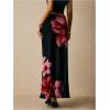 imageMakeMeChic Maxi Long Skirt for Women Mesh Y2k Summer Floral Flowy SkirtRed
