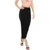 imageMakeMeChic Womens Fall Black Skirt Basic Below Knee Stretchy Pencil SkirtsBlack