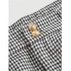 imageMakeMeChic Womens Houndstooth Plaid Pleated Mini Skirt A Line Y2K Preppy SkirtsBlack and White