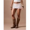 imageMakeMeChic Womens Sequin Mini Skirt Low Waisted Sparkly Micro Pencil SkirtWhite