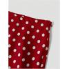 imageMakeMeChic Womens Silk Satin Polka Dots Midi Skirt Vintage Elegant Flowy Pencil Long SkirtsRed