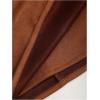 imageMakeMeChic Womens Suede Skirt Ruched Zip Back Bodycon Vintage Wrap Y2K Short SkirtsBrown