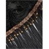 imageMakeMeChic Womens Wrap Fringe Skirt Cover Up Low Waisted Vintage Tie Side Boho Mini SkirtsBlack