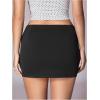imageMakeMeChic Womens Y2k Mini Skirt with Shorts Underneath Skort Mini Micro Short SkirtsBlack