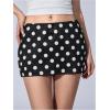 imageMakeMeChic Womens Y2k Mini Skirt with Shorts Underneath Skort Mini Micro Short SkirtsBlack Polka Dots