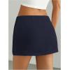 imageMakeMeChic Womens Y2k Mini Skirt with Shorts Underneath Skort Mini Micro Short SkirtsBlue B