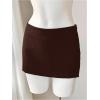 imageMakeMeChic Womens Y2k Mini Skirt with Shorts Underneath Skort Mini Micro Short SkirtsBrown