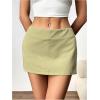 imageMakeMeChic Womens Y2k Mini Skirt with Shorts Underneath Skort Mini Micro Short SkirtsGreen