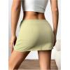 imageMakeMeChic Womens Y2k Mini Skirt with Shorts Underneath Skort Mini Micro Short SkirtsGreen