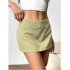 imageMakeMeChic Womens Y2k Mini Skirt with Shorts Underneath Skort Mini Micro Short SkirtsGreen