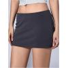 imageMakeMeChic Womens Y2k Mini Skirt with Shorts Underneath Skort Mini Micro Short SkirtsGrey