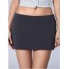 imageMakeMeChic Womens Y2k Mini Skirt with Shorts Underneath Skort Mini Micro Short SkirtsGrey