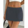 imageMakeMeChic Womens Y2k Mini Skirt with Shorts Underneath Skort Mini Micro Short SkirtsGrey B