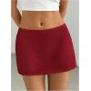 imageMakeMeChic Womens Y2k Mini Skirt with Shorts Underneath Skort Mini Micro Short SkirtsRed