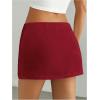imageMakeMeChic Womens Y2k Mini Skirt with Shorts Underneath Skort Mini Micro Short SkirtsRed