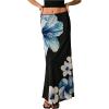 imageMakeMeChic Maxi Long Skirt for Women Mesh Y2k Summer Floral Flowy SkirtBlack and Blue