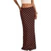 imageMakeMeChic Maxi Long Skirt for Women Mesh Y2k Summer Floral Flowy SkirtBrown