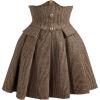 imageMakeMeChic Womens Plaid Mini Skirt Button Front Pleated A Line Flowy Elegant Houndstooth SkirtsMulticolor