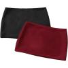 imageMakeMeChic Womens 2 Pack Mini Skirt with Shorts Zip Up Micro Skort Pencil SkirtsBurgundy