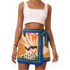 imageMakeMeChic Womens Floral High Waist Skirt Wrap Knot Side Summer Short SkirtsMulticolor